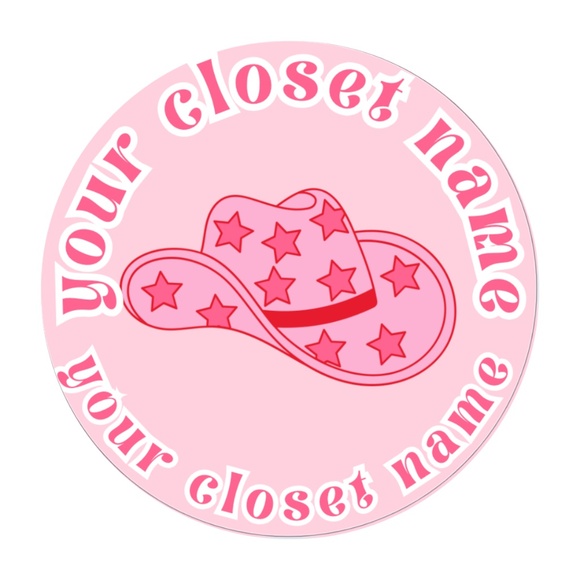 NEW Thank You Stickers Pink Cowgirl custom - Picture 2 of 2